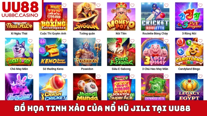 Đồ họa tinh xảo của Nổ Hũ JILI tại UU88