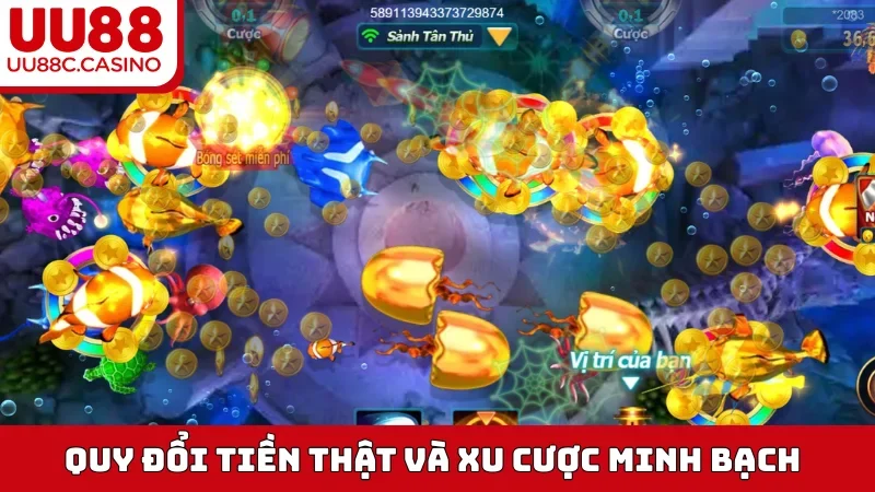Quy đổi tiền thật và xu cược minh bạch